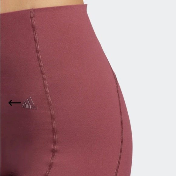 Adidas Yoga 7/8 Leggings Tights High Waisted Exercise Aeroready Moisture Wicking - Picture 5 of 10